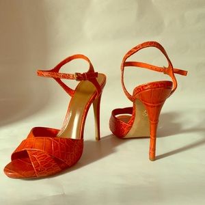 Tory Burch open toe strap heels